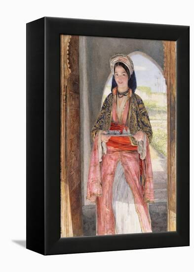 An Eastern Girl Carrying a Tray, 1859-John Frederick Lewis-Framed Premier Image Canvas