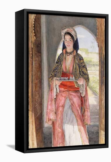 An Eastern Girl Carrying a Tray, 1859-John Frederick Lewis-Framed Premier Image Canvas