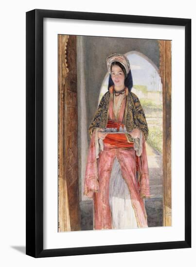 An Eastern Girl Carrying a Tray, 1859-John Frederick Lewis-Framed Giclee Print