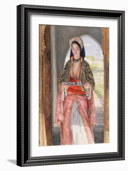 An Eastern Girl Carrying a Tray, 1859-John Frederick Lewis-Framed Giclee Print