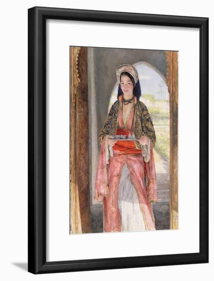 An Eastern Girl Carrying a Tray, 1859-John Frederick Lewis-Framed Giclee Print