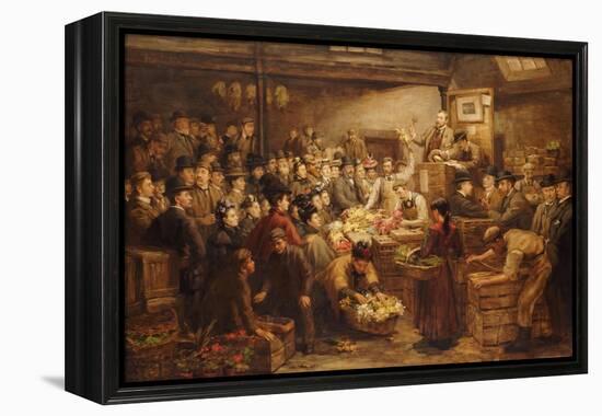 An Edinburgh Flower Market, Circa 1899-John Brett-Framed Premier Image Canvas