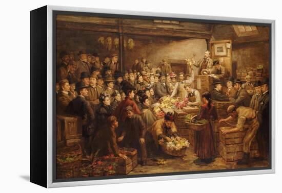 An Edinburgh Flower Market, Circa 1899-John Brett-Framed Premier Image Canvas