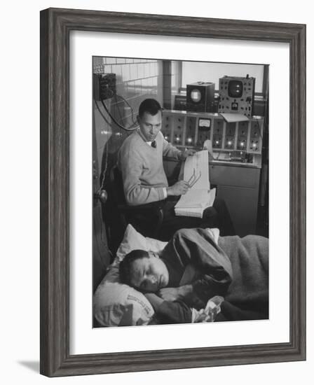 An Eeg Machine Recording Eye Movements, Heart Beat, and Muscular Reflexes During Sleep-Robert W^ Kelley-Framed Photographic Print