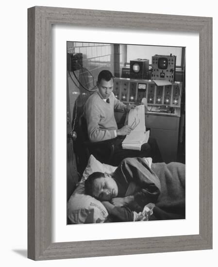 An Eeg Machine Recording Eye Movements, Heart Beat, and Muscular Reflexes During Sleep-Robert W^ Kelley-Framed Photographic Print