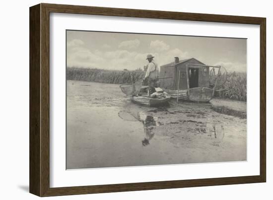 An Eel-catcher's home-Peter Henry Emerson-Framed Giclee Print