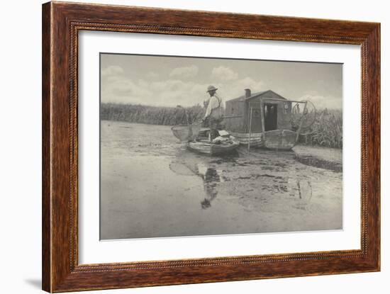 An Eel-catcher's home-Peter Henry Emerson-Framed Giclee Print