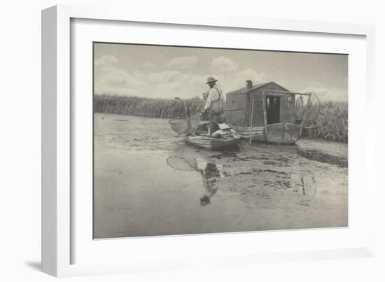 An Eel-catcher's home-Peter Henry Emerson-Framed Giclee Print