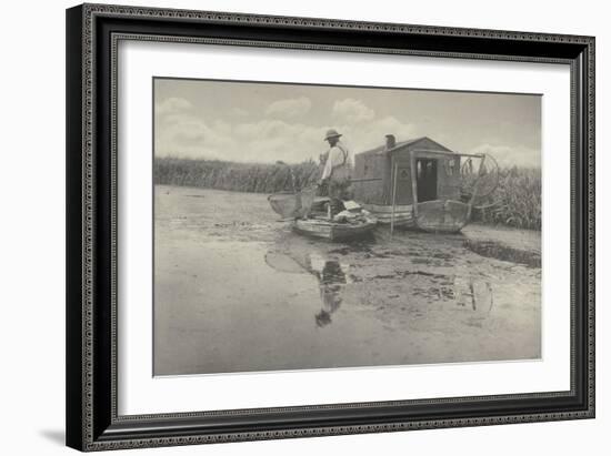 An Eel-catcher's home-Peter Henry Emerson-Framed Giclee Print