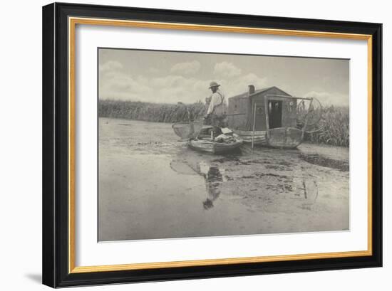 An Eel-catcher's home-Peter Henry Emerson-Framed Giclee Print