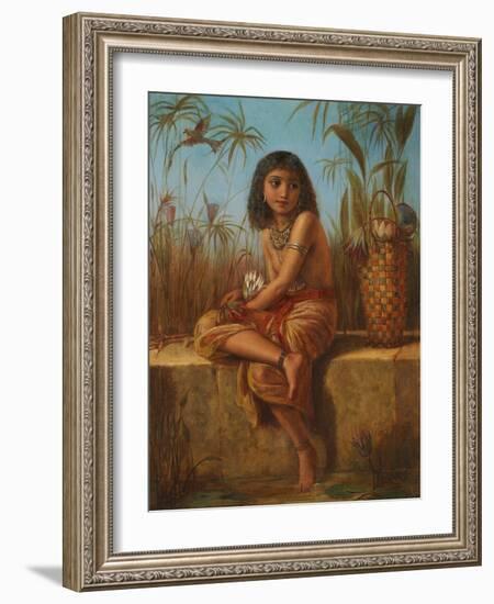 An Egyptian Flower Girl-Frederick Goodall-Framed Giclee Print