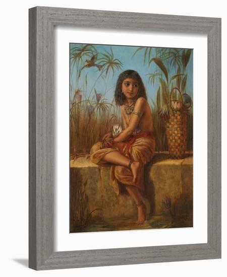 An Egyptian Flower Girl-Frederick Goodall-Framed Giclee Print