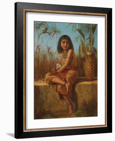 An Egyptian Flower Girl-Frederick Goodall-Framed Giclee Print