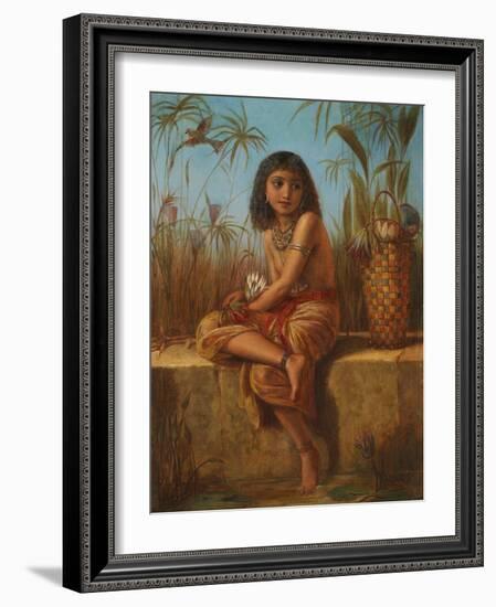 An Egyptian Flower Girl-Frederick Goodall-Framed Giclee Print