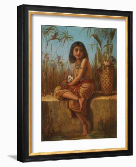 An Egyptian Flower Girl-Frederick Goodall-Framed Giclee Print