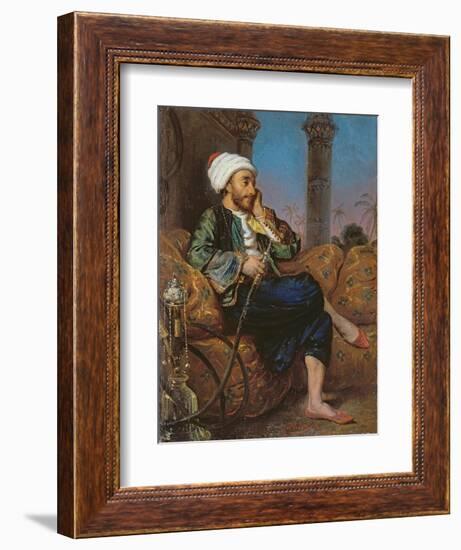 An Egyptian Man Smoking a Hookah-Louis Leopold Boilly-Framed Giclee Print