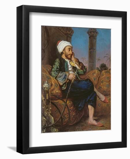 An Egyptian Man Smoking a Hookah-Louis Leopold Boilly-Framed Giclee Print