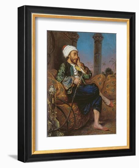 An Egyptian Man Smoking a Hookah-Louis Leopold Boilly-Framed Giclee Print