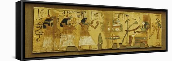 An Egyptian Papyrus Fragment. New Kingdom, 1196-1070 BC-null-Framed Premier Image Canvas