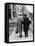 An Elderly Couple Walking Down the Street, Arm in Arm-Henry Grant-Framed Premier Image Canvas