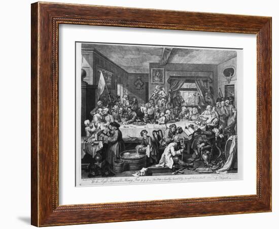 An Election Entertainment, 1755-William Hogarth-Framed Giclee Print