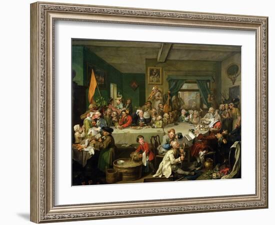 An Election Entertainment, 1755-William Hogarth-Framed Giclee Print