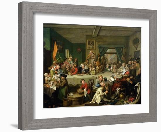 An Election Entertainment, 1755-William Hogarth-Framed Giclee Print