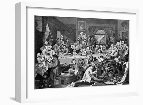 An Election Entertainment, 1755-William Hogarth-Framed Giclee Print