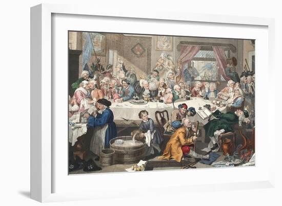 An Election Entertainment, Illustration from 'Hogarth Restored: the Whole Works of the Celebrated…-William Hogarth-Framed Giclee Print