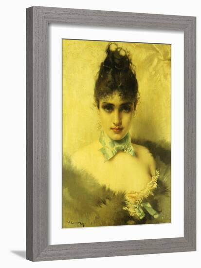 An Elegant Beauty, 1887-Vittorio Corcos-Framed Giclee Print