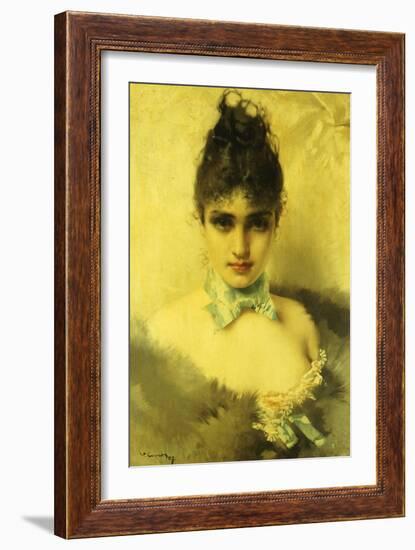 An Elegant Beauty, 1887-Vittorio Corcos-Framed Giclee Print
