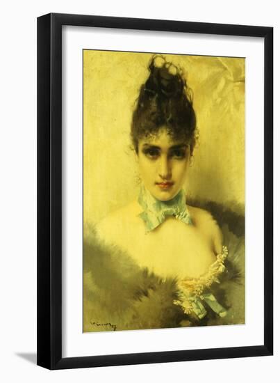 An Elegant Beauty, 1887-Vittorio Corcos-Framed Giclee Print