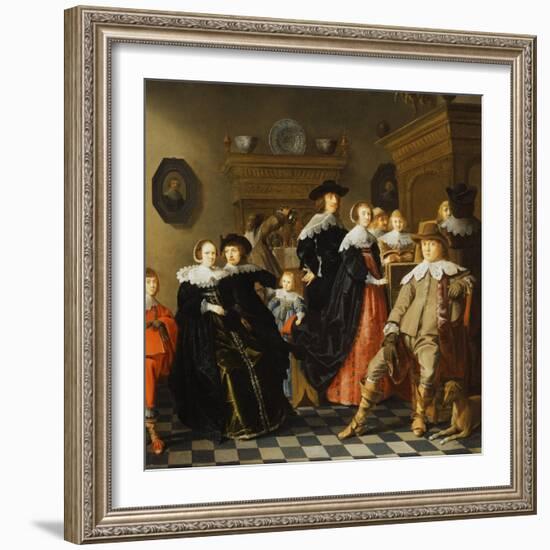 An Elegant Family in an Interior-Jan Olis-Framed Giclee Print