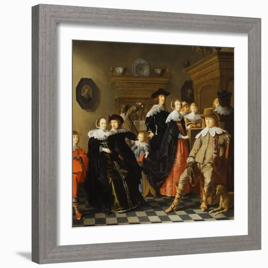 An Elegant Family in an Interior-Jan Olis-Framed Giclee Print