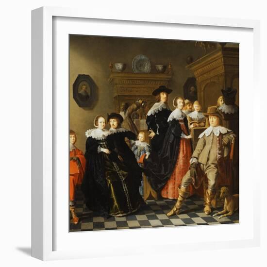 An Elegant Family in an Interior-Jan Olis-Framed Giclee Print