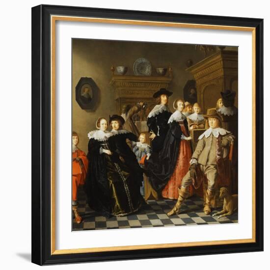 An Elegant Family in an Interior-Jan Olis-Framed Giclee Print