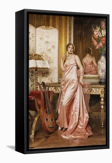 An Elegant Lady in an Interior-Joseph Frederic Soulacroix-Framed Premier Image Canvas