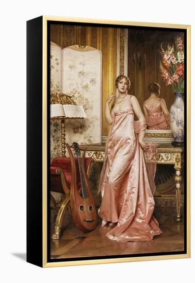 An Elegant Lady in an Interior-Joseph Frederic Soulacroix-Framed Premier Image Canvas