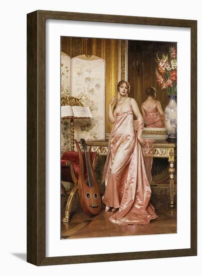 An Elegant Lady in an Interior-Joseph Frederic Soulacroix-Framed Giclee Print