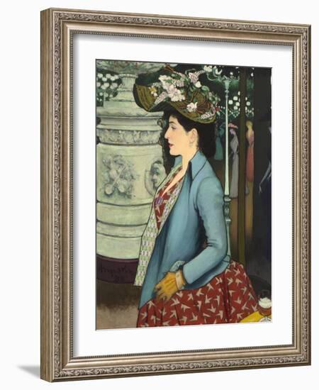 An Elegant Woman at the Élysée Montmartre (Élégante À L'Élysée Montmartre), 1888-Louis Anquetin-Framed Giclee Print