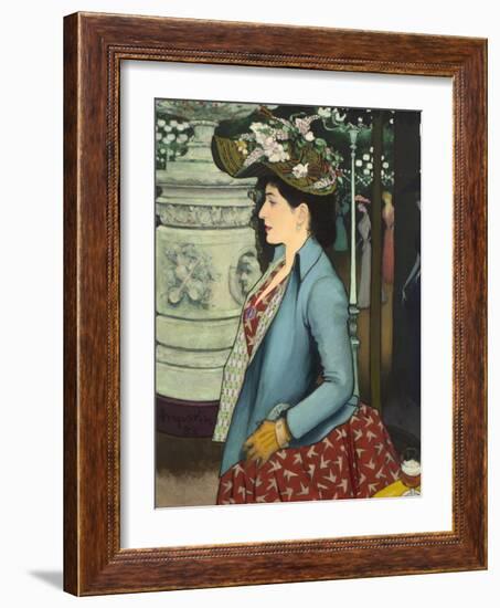 An Elegant Woman at the Élysée Montmartre (Élégante À L'Élysée Montmartre), 1888-Louis Anquetin-Framed Giclee Print