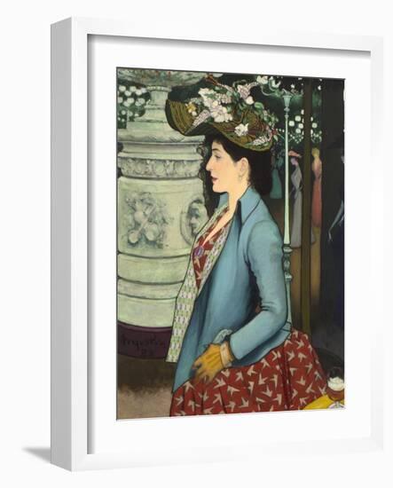 An Elegant Woman at the Élysée Montmartre (Élégante À L'Élysée Montmartre), 1888-Louis Anquetin-Framed Giclee Print