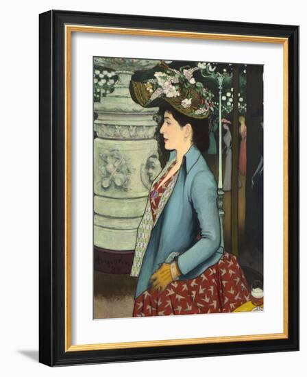 An Elegant Woman at the Élysée Montmartre (Élégante À L'Élysée Montmartre), 1888-Louis Anquetin-Framed Giclee Print