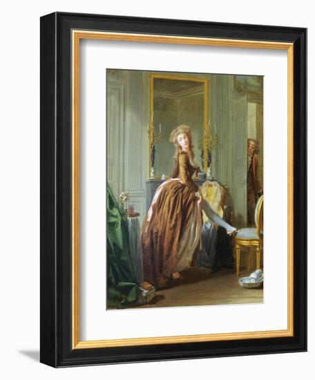 An Elegant Woman Dresses-Michel Garnier-Framed Giclee Print