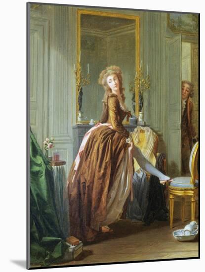 An Elegant Woman Dresses-Michel Garnier-Mounted Giclee Print