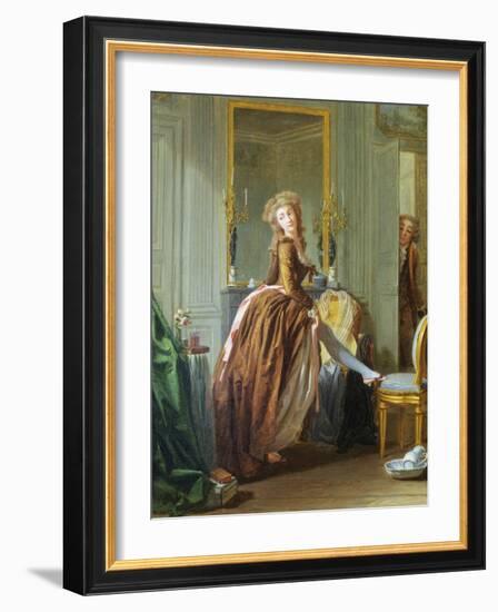 An Elegant Woman Dresses-Michel Garnier-Framed Giclee Print