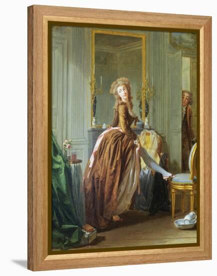 An Elegant Woman Dresses-Michel Garnier-Framed Premier Image Canvas