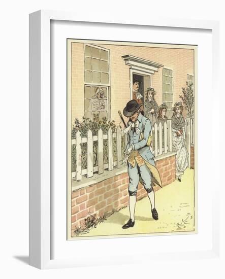 An Elegy on the Death of A Mad Dog (Colour Litho)-Randolph Caldecott-Framed Giclee Print