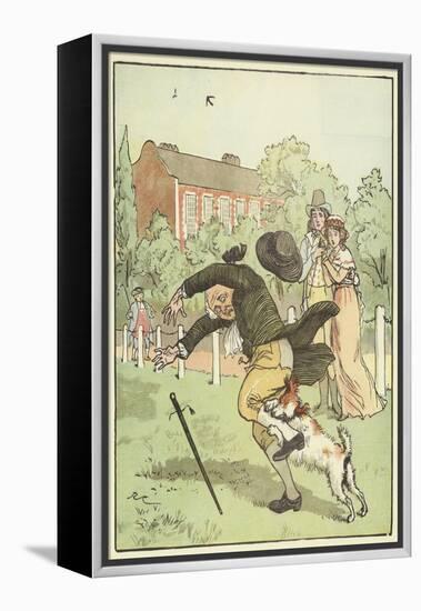 An Elegy on the Death of A Mad Dog (Colour Litho)-Randolph Caldecott-Framed Premier Image Canvas