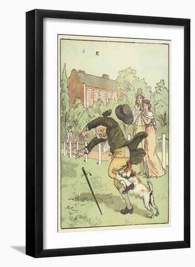 An Elegy on the Death of A Mad Dog (Colour Litho)-Randolph Caldecott-Framed Giclee Print
